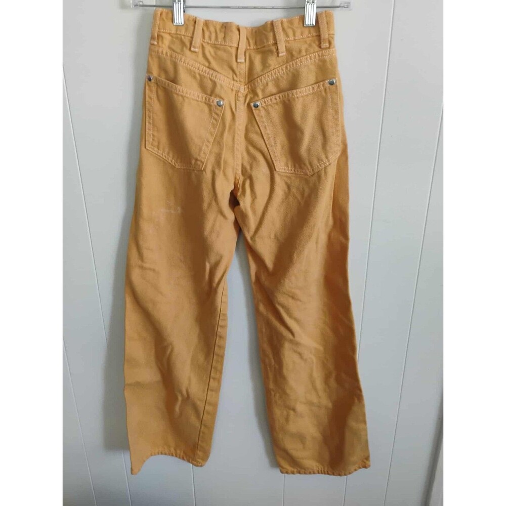 Reformation | Yellow Denim Higher Waist Wide Leg Pants Size 23 - Picture 3 of 3